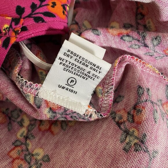 Diane von Furstenberg DVF Jilda Two Wrap Dress Size 2 Pink Floral Print Collared - Picture 12 of 14